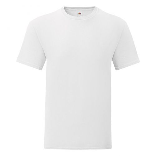 White t-shirts Fruit of the Loom ICONIC T  100% combed ring-spun cotton