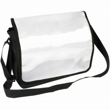 Shoulder bag with shiny flap