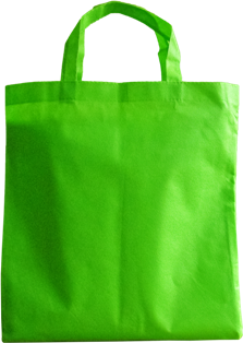 Светлозелена чанта за пазаруване от плат