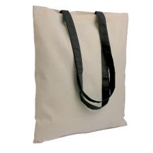 Shopping bags with colored long handles