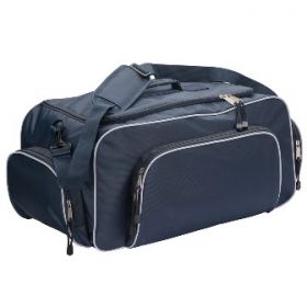 Polyester sports bag / backpack with adjustable shoulder strap, 2 compartments and 1 shoe pocket