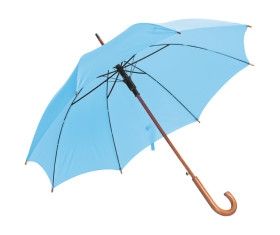 Automatic umbrella with wooden handle and wooden tip