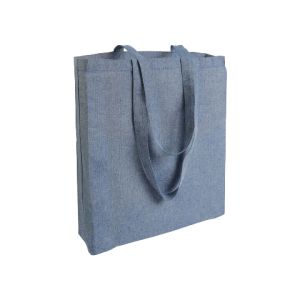 38 x 42 x 8 cm. Shopping bag in recycled cotton