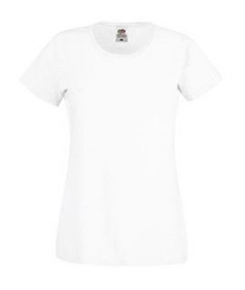White Fruit of the Loom ORIGINAL T women's t-shirts