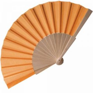 Cotton fan with wooden handle