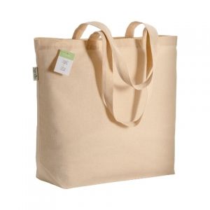 Organic cotton shopping bag  size - 50/38/15 cm,