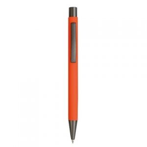 Snap pen with rubberized grip