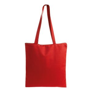 Shopping bag with zipper