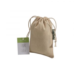 Organic cotton gift bag 10 x 14 cm