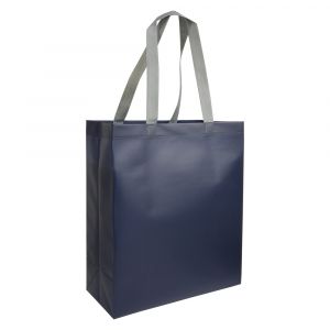 Laminated shopping bag with long handles