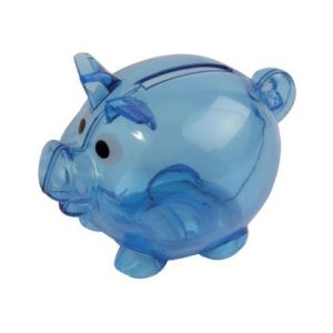 Plastic piggy coin bank 