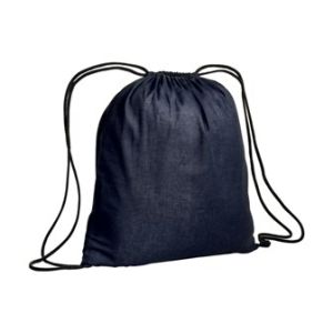 Black cotton drawstring bag - otlet