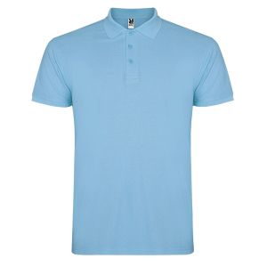 Men's short-sleeved polo shirt. It is made of 100% cotton 190 g density and has side seams