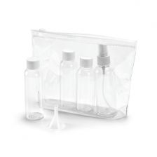 Cosmetic bag with jars