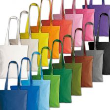 Памучни рекламни чанти цветни 135 g/m2 на текстила