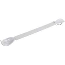 Plastic back scratcher with shoehorn