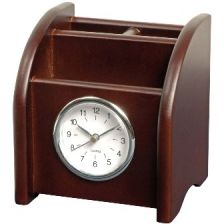 Wooden desk clock