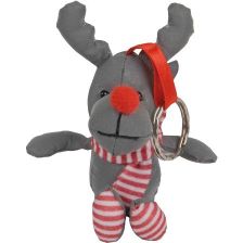 Soft reflecting reindeer key holder
