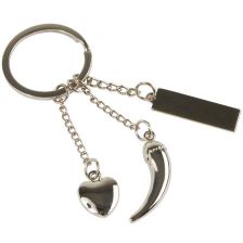 Metal key holder with charms