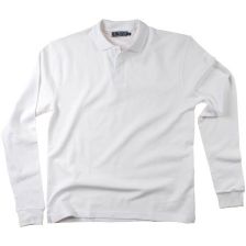 Pique cotton long sleeve men's polo shirt