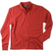 Pique cotton long sleeve men's polo shirt 20016
