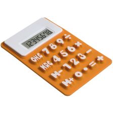 Rubber calculator with magnet