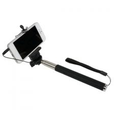 Selfie stick with jack cable and button