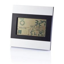 Calendar alarm clock with thermometer