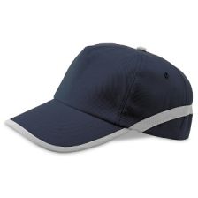 Baseball cap with reflective tape