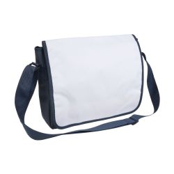 Bag with adjustable shoulder strap and white flap suitable for sublimation printing