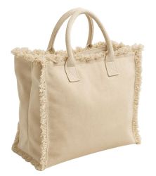 Cotton bag for the beach made of 450 g/m2 fabric a zip closure  and inner pocket