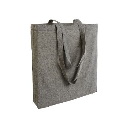 38 x 42 x 8 cm. Shopping bag in recycled cotton