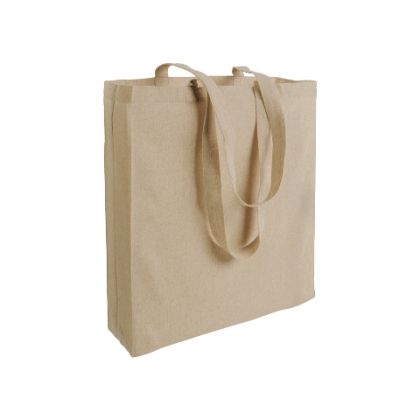 38 x 42 x 8 cm. Shopping bag in recycled cotton