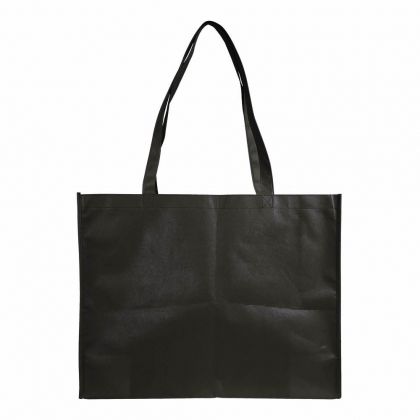 Non woven stiched shopping bag, long handle and gusset - 12 cm