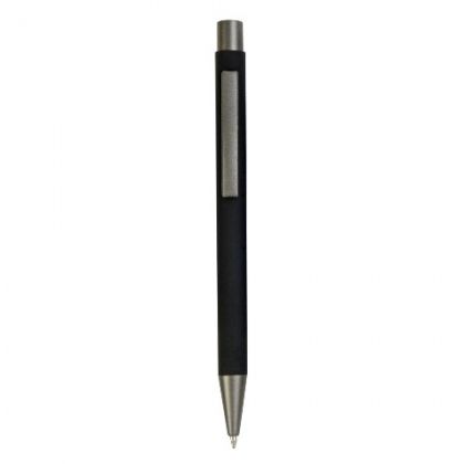 Snap pen with rubberized grip