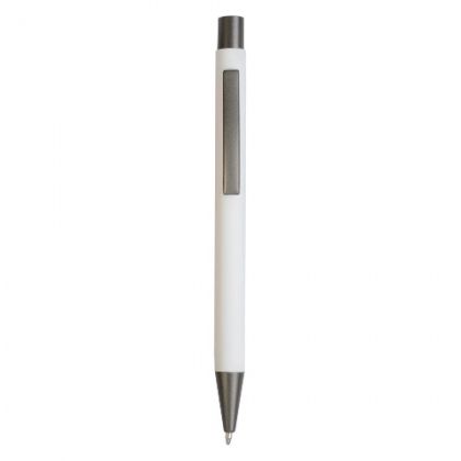 Snap pen with rubberized grip