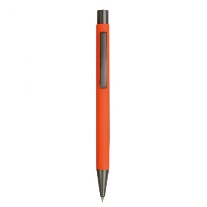 Snap pen with rubberized grip