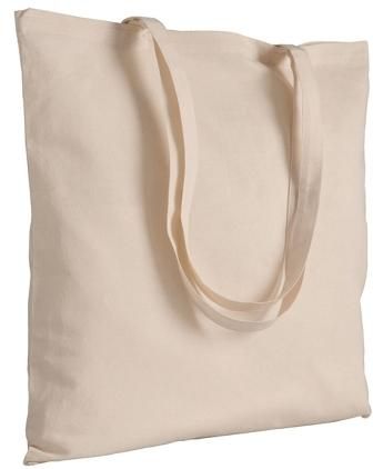 Памучни торбички натурални 100% памук от плътен 135-140 г текстил с дълги дръжки