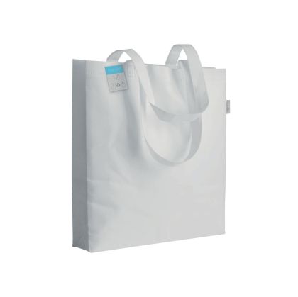 Бели чанти за сублимация от R-pet рециклиран полипропилен 