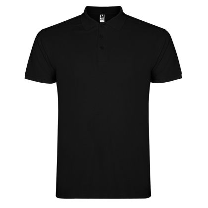 Men's short-sleeved polo shirt. It is made of 100% cotton 190 g density and has side seams