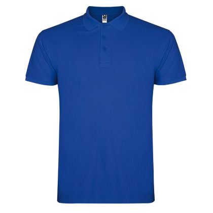 Men's short-sleeved polo shirt. It is made of 100% cotton 190 g density and has side seams