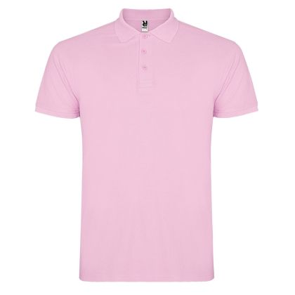 Men's short-sleeved polo shirt. It is made of 100% cotton 190 g density and has side seams