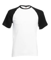 Мъжки тениски двуцветни  Fruit of the loom VALUEWEIGHT BASEBALL T