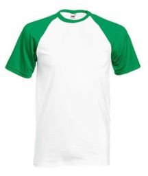 Мъжки тениски двуцветни  Fruit of the loom VALUEWEIGHT BASEBALL T