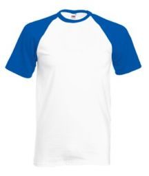 Мъжки тениски двуцветни  Fruit of the loom VALUEWEIGHT BASEBALL T