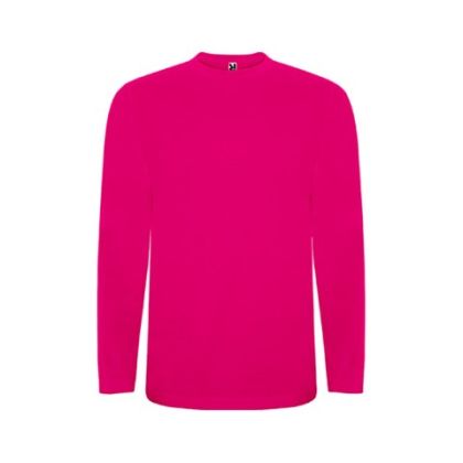 Long-sleeved children’s T-shirts are made of cotton fabric.