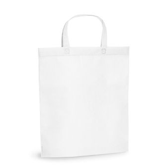 Бяла текстилна чанта за пазаруване