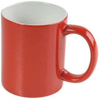 Порцеланови чаши  - мъгове червени с бяла вътрешност