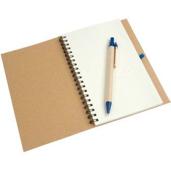 Notebook with pen in set