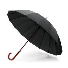 рекламен чадър с дървена дръжка